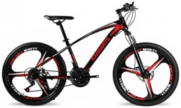 LBWT Bike LBWT 26 Inches Mountain Bike, Student Off-Road Bicycles, 21 / 24 / 27 Speed, High-Carbon Steel Frame, 3-Spoke Wheels, With Disc Brakes And Suspension Fork, Gifts (Color : Red, Size : 21 Speed)