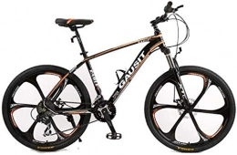 LBWT Mountain Bike LBWT Adult Off-road Bicycles, 26Inch Mountain Bike, High Carbon Steel, 24 / 27 / 30 Speeds, 6-Spoke Wheels, Aluminum Frame, With Disc Brakes And Suspension Fork (Color : Yellow, Size : 24 Speed)