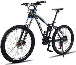 LBWT Bike LBWT Outdoor MTB Bike, 26 Inch Men's Mountain Bicycles, High Carbon Steel, Aluminum Alloy Frame, Dual Suspension, With Double Disc Brake (Color : Black, Size : 24 Speed)