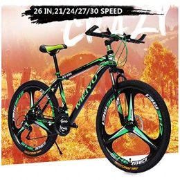 LDLL Mountain Bike 26 Inch, Aluminum Alloy Frame Adjustable Seat Outdoor Riding Bicycle, Multiple Terrains Comfortable Riding, 21/24/27/30 Speed