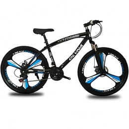Leader Mountain Bike Leader 26 Inch Mountain Bikes, High-Carbon Steel, Double Disc Brake Adjustable Seat Bicycle, Suitable for Students, Cyclists, 21 Speed, Black