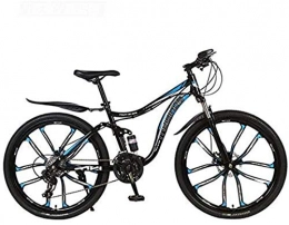 Leifeng Tower Mountain Bike Leifeng Tower Lightweight Mountain Bike 26 Inch Bicycle, Carbon Steel MTB Bike Full Suspension, Double Disc Brake Inventory clearance (Color : B, Size : 27 speed)