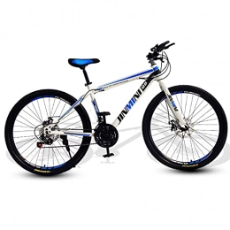 LHQ-HQ Mountain Bike LHQ-HQ 24-Speed Shock Absorption And Variable Speed Youth Bicycle White And Blue 24 Inch / 26 Inch Mountain Bike Adult Men And Women, 24 inch