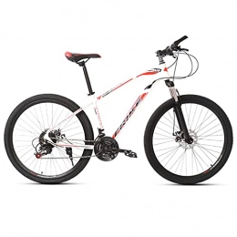 LHQ-HQ Mountain Bike LHQ-HQ 29 Inch Mountain Bike Adult Variable Speed Disc Brake Shock Absorption Off-Road, white red