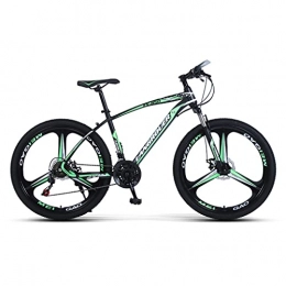 LHQ-HQ Bike LHQ-HQ Adult Mountain Bike, 26" Wheel, 24 Speed, Fork Suspension, High-Carbon Steel Frame, Dual Disc Brake, Loading 120 Kg Suitable for Height 5.2-6Ft, Green