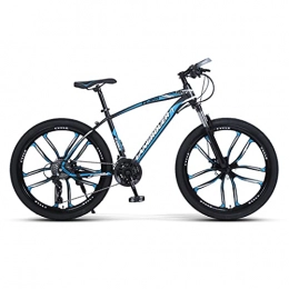 LHQ-HQ Mountain Bike LHQ-HQ Mountain Adult Bike, 21 Speed, 26" Wheel, Fork Suspension, Dual Disc Brake, High-Carbon Steel Frame, Loading 270 Lbs Suitable for Height 5.2-6Ft, Blue