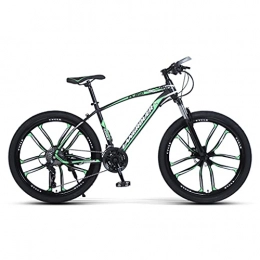 LHQ-HQ Bike LHQ-HQ Mountain Adult Bike, 24 Speed, 26" Wheel, Fork Suspension, Dual Disc Brake, High-Carbon Steel Frame, Loading 270 Lbs Suitable for Height 5.2-6Ft, Green