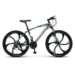 LHQ-HQ Mountain Bike LHQ-HQ Mountain Adult Bike, 24 Speed, 26" Wheel, Fork Suspension, High-Carbon Steel Frame, Dual Disc Brake, Loading 120 Kg Suitable for Height 5.2-6Ft, Green