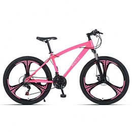 LHQ-HQ Mountain Bike LHQ-HQ Mountain Bike, 21 Speed, 26" Wheel, Fork Suspension, Disc Brake, High-Carbon Steel Frame, Suitable for Girl Adult Teens Student, Pink