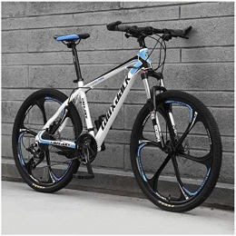 LHQ-HQ Mountain Bike LHQ-HQ Outdoor sports 26" MTB Front Suspension 30 Speed Gears Mountain Bike with Dual Oil Brakes, Blue