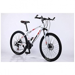 LHQ-HQ Mountain Bike LHQ-HQ Outdoor sports Aluminum 26" Mountain Bike with Dual DiscBrake 2130 Speeds Drivetrain, 4 Colors for Men And Women Outdoor sports Mountain Bike (Color : White, Size : 24 Speed)