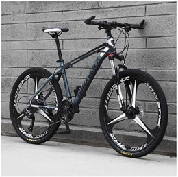 LHQ-HQ Mountain Bike LHQ-HQ Outdoor sports Mountain Bike 26 Inches, 3 Spoke Wheels with Dual Disc Brakes, Front Suspension Folding Bike 27 Speed MTB Bicycle, Gray Outdoor sports Mountain Bike