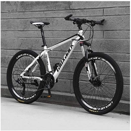 LHQ-HQ Bike LHQ-HQ Outdoor sports Mountain Bike 30 Speed 26 Inch with High Carbon Steel Frame Double Oil Brake Suspension Fork Suspension AntiSlip Bikes, White Outdoor sports Mountain Bike