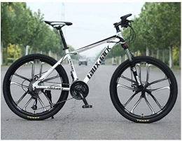 LHQ-HQ Mountain Bike LHQ-HQ Outdoor sports MTB Front Suspension 30 Speed Gears Mountain Bike 26" 10 Spoke Wheel with Dual Oil Brakes And HighCarbon Steel Frame, White Outdoor sports Mountain Bike
