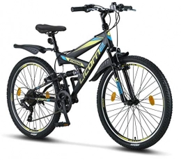 Licorne Bike Bike Licorne Bike, Premium mountain bike in 26 inches - bicycle for boys, girls, women and men - 21 speed gears - full suspension - strong bike., 26
