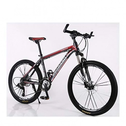 Link Co Mountain Bike Link Co 24 * 17 Inch Aluminum Frame Mountain Bike Shock Absorber Disc Brake Bicycle One Wheel Student Speed Change Bicycle, Red