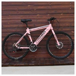 LIUCHUNYANSH Mountain Bike LIUCHUNYANSH Off-road Bike Bicycles Mountain Bike adult Men's MTB Road Bicycle For Womens 24 Inch Wheels Adjustable Double Disc Brake (Color : Pink, Size : 30 Speed)