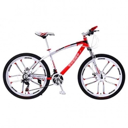 LIUCHUNYANSH Mountain Bike LIUCHUNYANSH Off-road Bike MTB Bicycle Adult Mountain Bike Road Bicycles For Men And Women 24 / 26In Wheels Adjustable Speed Double Disc Brake (Color : Red-26in, Size : 21 Speed)