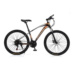 LIUXR Bike LIUXR 26 Inch Mountain Bikes, 21 Speed Suspension Fork MTB, High-Tensile Carbon Steel Frame Mountain Bicycle with Dual Disc Brake for Men and Women, Yellow