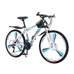 LIUXR Bike LIUXR Mountain Bike, 26 Inch Wheels Adult Bicycle, 21-27 Speeds Bike, Double Disc Brake Suspension Fork Big Tire Anti-Slip Bikes, for Adults Men Women, Blue_24 Speed