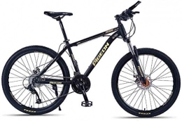 LIYONG Mountain Bike LIYONG Super Wind Speed Bike! Adult mountain bike 26 inch frame made of carbon steel hardtail MTB fork suspension Large tire bike with disc brakes Gold 27 Speed-24 Speed_Gold-SX003