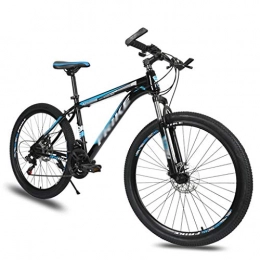 LJHSS Mountain Bike LJHSS Mountain Bike Adult 26-inch 21-24-27 Speed Variable Speed Bike Adult, Lockable Shock Absorption Front And Rear Double Disc Brakes, Suitable For Road And Travel (Color : Blue, Size : 27-speed)