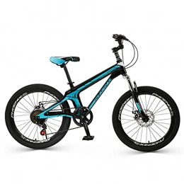 LLF Bike LLF 20 Inch Mountain Bike 7 Speed MTB Bicycle With Suspension Fork, Dual-Disc Brake, Urban Commuter City Bicycle for Adult Student Outdoors Sport(Size:7 speed, Color:Blue)