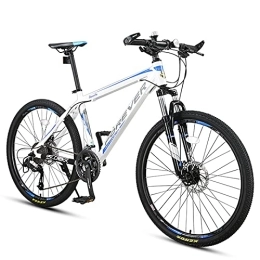 LLF Bike LLF Adult Mountain Bike, 24 Speeds, 24 / 26 / 27.5-Inch Wheels, High-carbon Steel Frame, Dual Mechanical Disc Brakes, Multiple Colors(Size:26inch, Color:White)