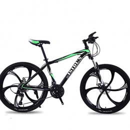 LWSTORE Bike LNSTORE Bicycle Mountain Bike Adult Man Variable Speed Double Disc Brake Shock Absorption Off-road Exquisite workmanship ( Color : Black green , Size : 30speed )