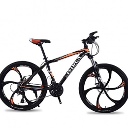 LWSTORE Mountain Bike LNSTORE Bicycle Mountain Bike Adult Man Variable Speed Double Disc Brake Shock Absorption Off-road Exquisite workmanship ( Color : Black orange , Size : 30speed )