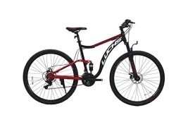 LUCHS Mountain Bike »Wildcat 29 Inch Full MTB Mountain Bike Bicycle Bike 21 Speed Derailleur Gear from Shimano (Black/Red)