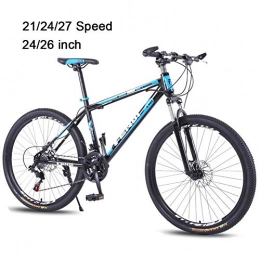 LYRWISHJD Mountain Bike LYRWISHJD Adult Hard Tail Mountain Bike Country Gearshift Bicycle Exercise Bikes With Bold Shock Absorber Fork Mechanical Double Disc Brake Anti-slip Pedal For Men And Women Outdoor Fitness