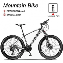 LYRWISHJD Mountain Bike LYRWISHJD Hard Tail Mountain Bike 26 Inch Bikes For Adults Teens Aluminum Frame Outroad Bike With Lockable Front Fork Shock Absorption And Oil Brake (Color : 21Speed, Size : 26inch)