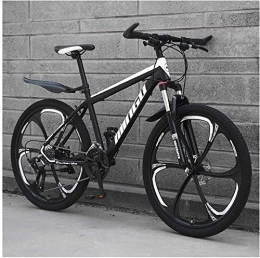 Lyyy Bike Lyyy 26 Inch Men's Mountain Bikes, High-carbon Steel Hardtail Mountain Bike, Mountain Bicycle with Front Suspension Adjustable Seat YCHAOYUE (Color : 27 Speed, Size : Black 6 Spoke)