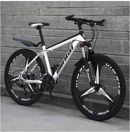 Lyyy Bike Lyyy 26 Inch Men's Mountain Bikes, High-carbon Steel Hardtail Mountain Bike, Mountain Bicycle with Front Suspension Adjustable Seat YCHAOYUE (Color : 30 Speed, Size : White 3 Spoke)