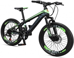 Lyyy Bike Lyyy Kids Mountain Bikes, 24 Speed Dual Disc Brake Mountain Bicycle, High-carbon Steel Frame, Boys Girls Hardtail Mountain Bike, 24 Inches YCHAOYUE (Color : Green, Size : 24 Inches)