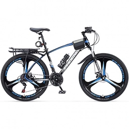 LZHi1 Mountain Bike LZHi1 26 Inch Adult Mountain Bike With Suspension Fork, 27 Speed Dual Disc Brake Mountain Bicycle, Aluminum Alloy Frame Outdoor Bike Commuter Bike City Road Bike(Color:Black blue)