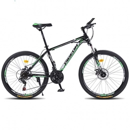 LZHi1 Mountain Bike LZHi1 26 Inch Adult Mountain Bike With Suspension Fork, 30 Speed Mountain Trail Bicycle With Dual Disc Brakes, Aluminum Alloy Frame Urban Commuter City Bicycle(Color:Black green)