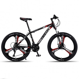 LZHi1 Mountain Bike LZHi1 26 Inch Commuter Bike Mountain Bike Adult Bike, 30 Speed Suspension Fork Mountain Trail Bicycle, Adjustable Seat City Road Bike With Dual Disc Brakes(Color:Black red)