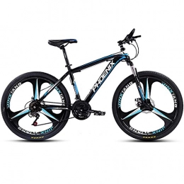 LZHi1 Bike LZHi1 26 Inch Men Mountain Bike With Suspension Fork, 27 Speed Mountain Trail Bike With Dual Disc Brake, Urban Commuter City Bicycle With Adjustable Seat(Color:Black blue)