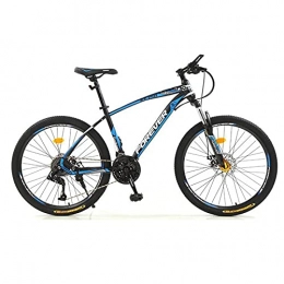 LZHi1 Mountain Bike LZHi1 26 Inch Mountain Bike For Men And Women, 30 Speed Carbon Steel Frame Mountain Trail Bikes With Lockable Suspension Fork, All Terrain Bicycle With Dual Disc Brake(Color:Black blue)