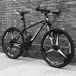 LZHi1 Mountain Bike LZHi1 26 Inch Mountain Trail Bike For Men And Women, 27 Speed Double Disc Brake Outdoor Mountain Bicycle, Carbon Steel Frame City Road Bikes With Adjustable Seat(Color:Black)
