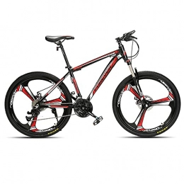 LZHi1 Mountain Bike LZHi1 Mountain Bike 26 Inch Wheels, 30 Speed Mountain Trail Bicycles With Suspension Fork, Aluminum Alloy Frame Double Disc Brake Adult Road Offroad City Bike(Color:Black red)