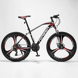 LZHi1 Mountain Bike LZHi1 Mountain Bike For Adult And Youth, 26 Inch 27 Speed Mountain Bicycle, Double Disc Brake Suspension Fork Adult Mountain Trail Bikes, Aluminum Alloy Frame Outdoor City Road Bikes(Color:Black red)