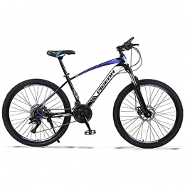 LZHi1 Mountain Bike LZHi1 Mountain Bike For Adult Women Men, 26 Inch 30 Speed Mountan Bicycle With Suspension Fork, High Carbon Steel Frame City Commuter Road Bike With Dual Disc Brake(Color:Black blue)