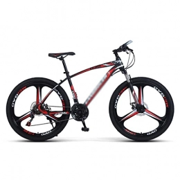 LZZB Bike LZZB 26 inch Mountain Bike Carbon Steel MTB Bicycle with Disc-Brake Suspension Fork Cycling Urban Commuter City Bicycle Suitable for Men and Women Cycling Enthusiasts / Red / 24 Speed
