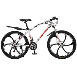 LZZB Bike LZZB 26 inch Mountain Bike MTB Bicycle Full-Suspension 21 / 24 / 27 Speeds Drivetrain Cycling Urban Commuter City Bicycle for Men and Women(Size:24 Speed, Color:Red) / White / 21 Speed