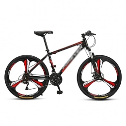 LZZB Bike LZZB 26 inch Mountain Bikes 24 / 27 Speed Suspension Fork MTB High-Tensile Carbon Steel Frame Mountain Bicycle with Dual Disc Brake for Men and Women / Red / 27 Speed