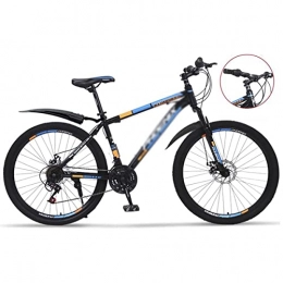 LZZB Mountain Bike LZZB 26 Wheels Mountain Bike Daul Disc Brakes 24 Speed Mens Bicycle Front Suspension MTB Suitable for Men and Women Cycling Enthusiasts / Blue / 24 Speed
