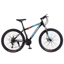 LZZB Bike LZZB Hardtail Mountain Bike 26" Wheel Mountain Trail Bike High Carbon Steel Outroad Bicycles 21 Speed Front Suspension Bicycle Daul Disc Brakes MTB(Color:Blue) / Blue